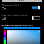 Central Search for Windows Phone Settings